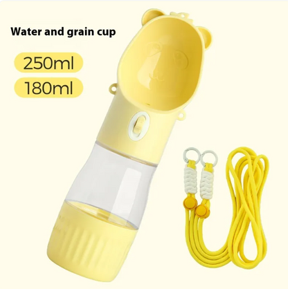 2 In 1 Portable Dog Water Bottle For Small Big Dogs Cat Outdoor Leak-proof Puppy Drinking Bowl With Food Container Pets Feeder Pet Products