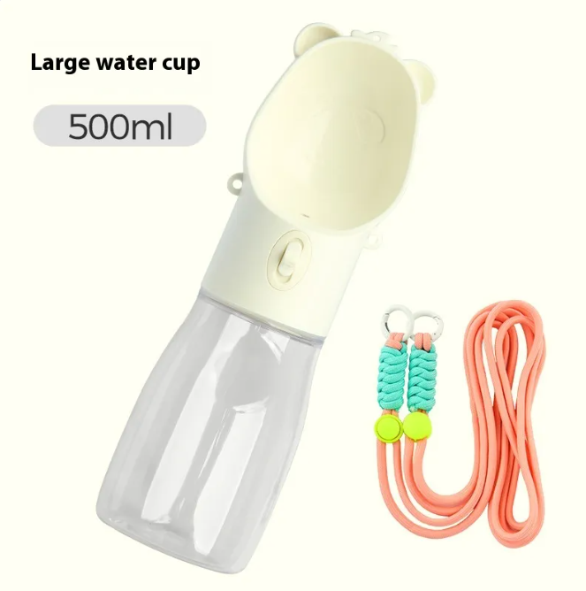 2 In 1 Portable Dog Water Bottle For Small Big Dogs Cat Outdoor Leak-proof Puppy Drinking Bowl With Food Container Pets Feeder Pet Products
