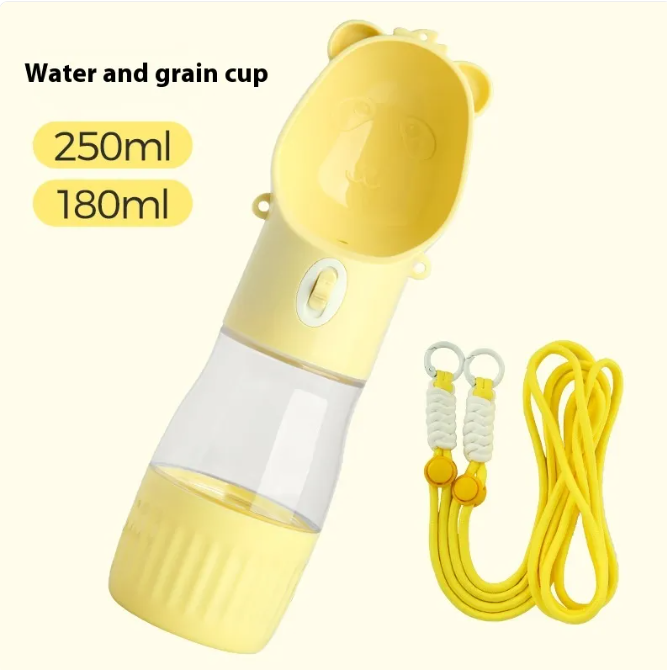 2 In 1 Portable Dog Water Bottle For Small Big Dogs Cat Outdoor Leak-proof Puppy Drinking Bowl With Food Container Pets Feeder Pet Products